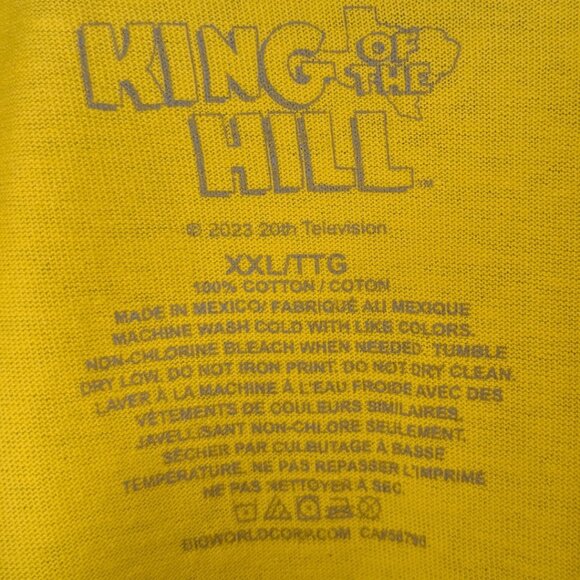 King of the Hill Cotton Hill Shirt XXL Grandpa’s Day Too Yellow Mike Judge - Picture 4 of 4